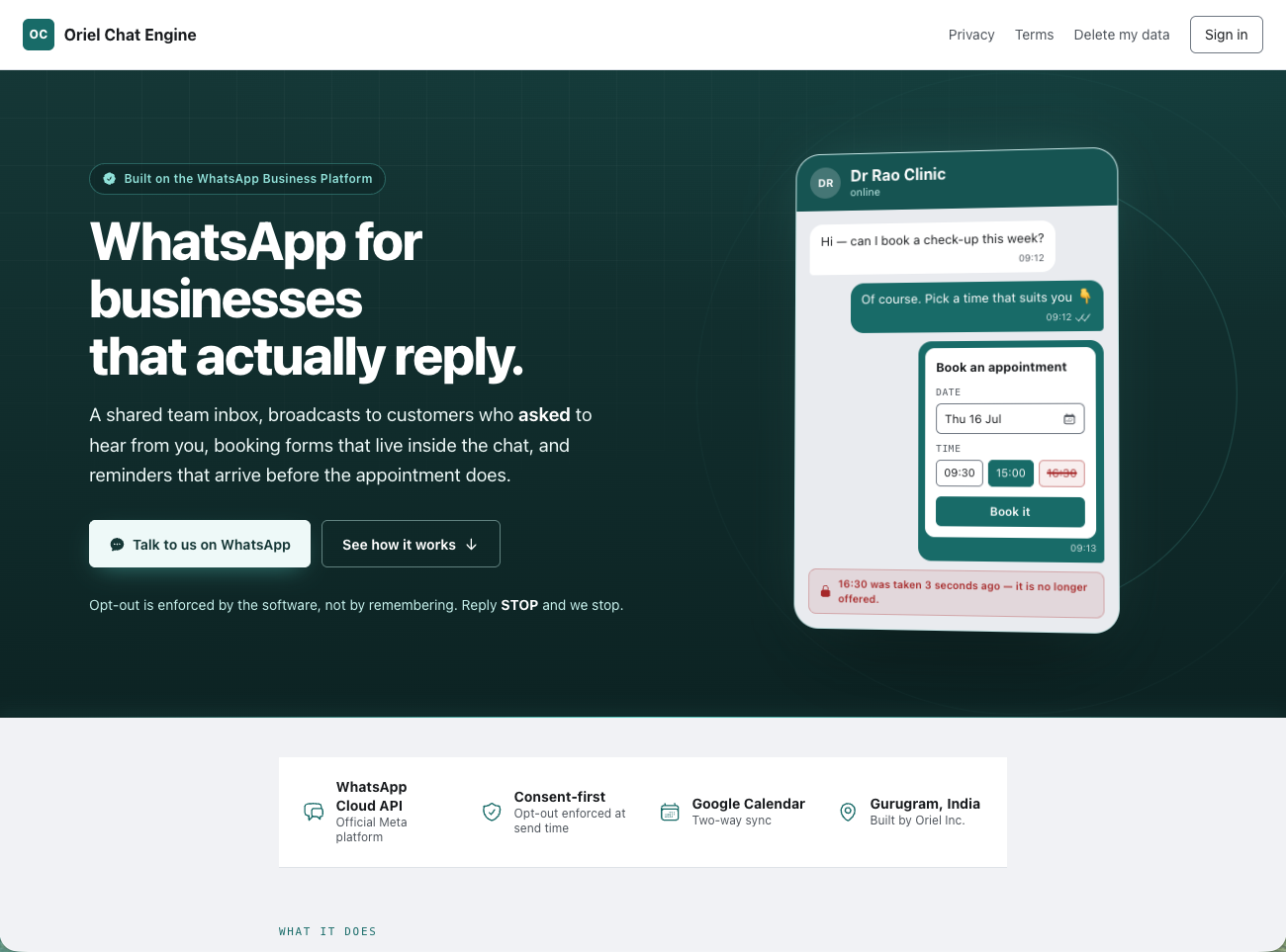 Oriel Chat Engine